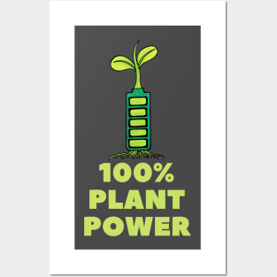 100% Plant Power Fun Vegan Posters and Art